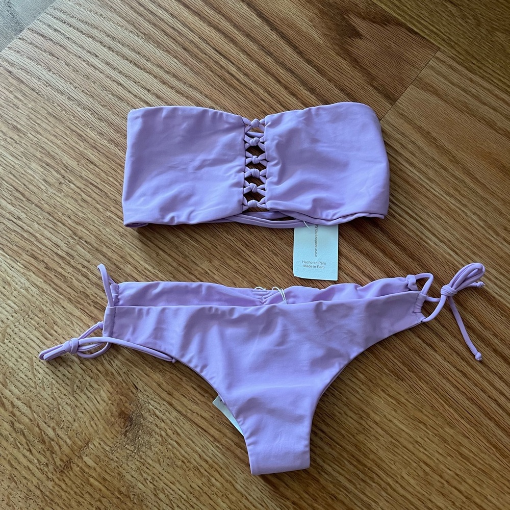 san Lorenzo purple bikini set